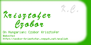 krisztofer czobor business card